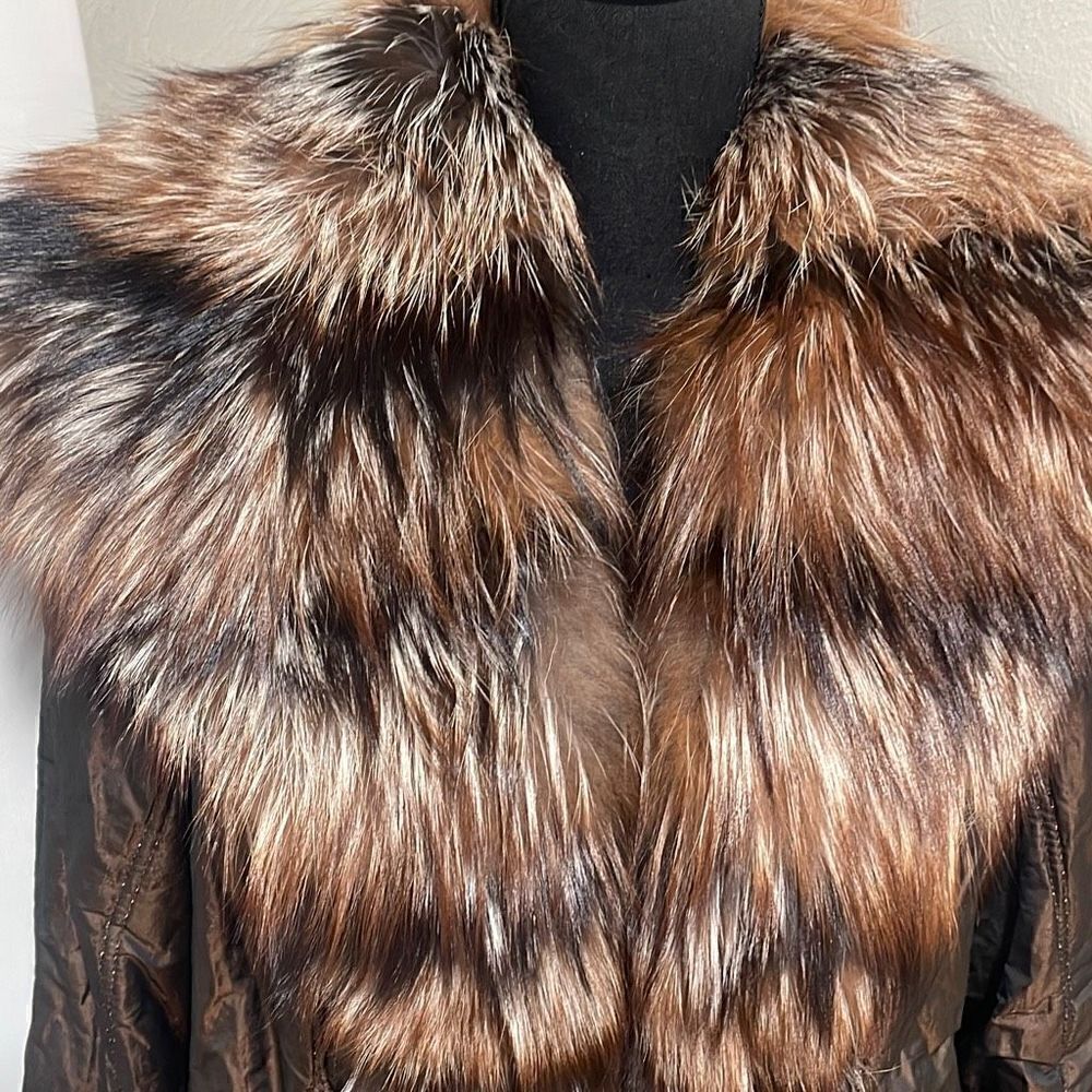 Real Fox Long Coat Size 14 - Picture 2 of 15